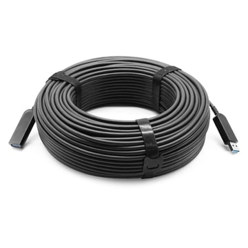 50 meters (164ft) USB 3.0（Not compliant with USB 2.0) 5G Type-A Active Optical Cables, USB AOC Male to Female Connectors