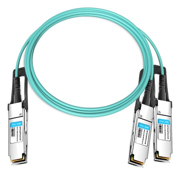 HPE P26659-B22 Compatible 5m (16ft) 200G HDR QSFP56 to 2x100G QSFP56 PAM4 Breakout Active Optical Cable
