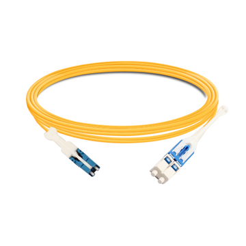 1 м (3 фута) дуплексный одномодовый кабель OS2 CS/UPC на LC/UPC Uniboot PVC (OFNR) оптоволоконный кабель