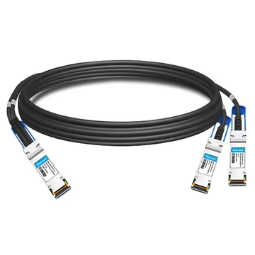 Q56-2Q56-200G-PC1M 1m (3ft) 200G QSFP56 to 2x100G QSFP56 PAM4 Passive Breakout Direct Attach Copper Cable