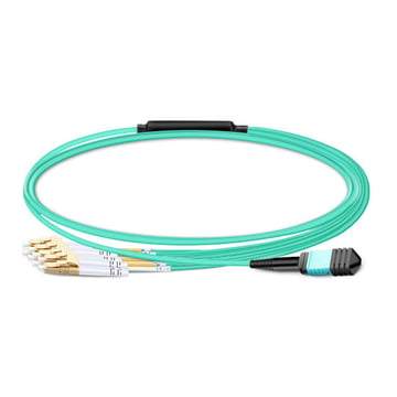 1m Type B MPO Male to MPO Female Fiber Patch Cable 8 Fibers OM3 50/125 Multimode Trunk Cable 
