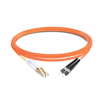 Дуплексный многомодовый LC UPC на ST UPC PVC (OFNR) оптоволоконный кабель длиной 1 м (3 фута)